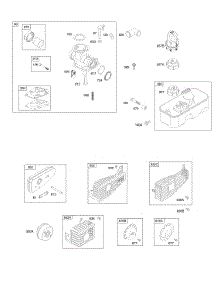 Carburetor, Exhaust System, Fuel Supply parts for Briggs & Stratton Engine 09T702-0588-B1 from AppliancePartsPros.com