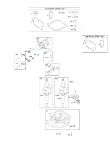 Camshaft, Crankcase Cover / Sump, Crankshaft, Gasket Set - Engine, Gasket Set - Valve, Piston / Rings / Connecting Rod parts for Briggs & Stratton Engine 09T702-2012-B1 from AppliancePartsPros.com