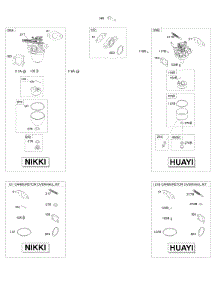 Carburetor, Carburetor Overhaul Kit parts for Briggs & Stratton Engine 100605-0018-H8 from AppliancePartsPros.com