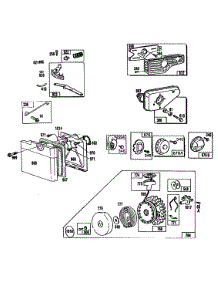 Mufflers, Air Cleaner,Rewind parts for Briggs & Stratton Engine 100708-3132-01 from AppliancePartsPros.com