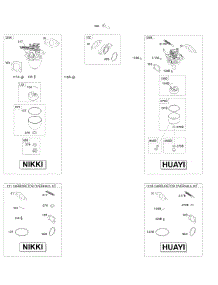 Carburetor, Carburetor Overhaul Kit parts for Briggs & Stratton Engine 101602-0111-F8 from AppliancePartsPros.com