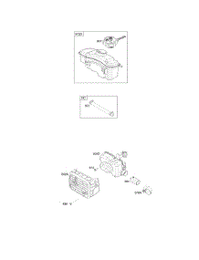 Exhaust System, Fuel Supply parts for Briggs & Stratton Engine 103M02-0004-F1 from AppliancePartsPros.com
