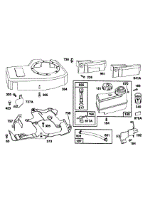 Blower Hsg, Fuel Tank Group parts for Briggs & Stratton Engine 104772-0125-01 from AppliancePartsPros.com