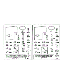 Carburetor Overhaul Kits parts for Briggs & Stratton Engine 104772-0125-02 from AppliancePartsPros.com