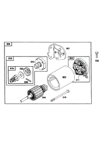 Electric Starter parts for Briggs & Stratton Engine 104772-0127-01 from AppliancePartsPros.com