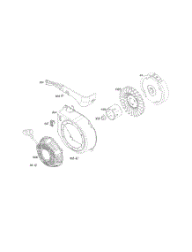 Blower Housing, Flywheel, Rewind Starter parts for Briggs & Stratton Engine 106232-0141-H1 from AppliancePartsPros.com