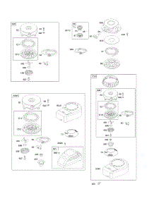 Rewind Starter parts for Briggs & Stratton Engine 10A902-2072-E1 from AppliancePartsPros.com