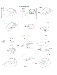 Blower Housing / Shrouds, Brake, Flywheel parts for Briggs & Stratton Engine 10A902-2139-B1 from AppliancePartsPros.com