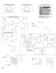Cylinder, Cylinder Head, Gasket Set - Engine, Gasket Set - Valve, Lubrication, Operator's Manual, Warning Label parts for Briggs & Stratton Engine 10B902-2005-E1 from AppliancePartsPros.com