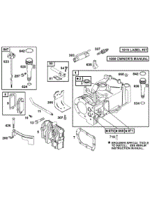 Oil Fill, Head, Cylinder Assembly parts for Briggs & Stratton Engine 10C902-0128-01 from AppliancePartsPros.com