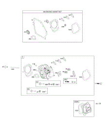 Cylinder Head, Gasket Set parts for Briggs & Stratton Engine 10D135-0001-F8 from AppliancePartsPros.com