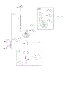 Carburetor parts for Briggs & Stratton Engine 10D137-0006-F8 from AppliancePartsPros.com