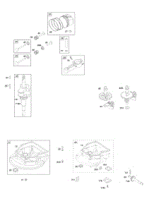 Camshaft, Crankcase Cover / Sump, Crankshaft, Piston / Rings / Connecting Rod parts for Briggs & Stratton Engine 10D902-0179-B1 from AppliancePartsPros.com
