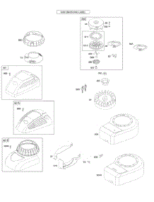 Blower Housing / Shrouds, Flywheel, Rewind Starter parts for Briggs & Stratton Engine 10D902-0195-B1 from AppliancePartsPros.com