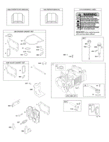 Cylinder, Cylinder Head, Gasket Set - Engine, Gasket Set - Valve, Lubrication, Operator's Manual, Warning Label parts for Briggs & Stratton Engine 10E902-0862-B1 from AppliancePartsPros.com