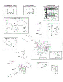 Cylinder, Cylinder Head, Gasket Set - Engine, Gasket Set - Valve, Lubrication parts for Briggs & Stratton Engine 10F902-0114-B1 from AppliancePartsPros.com