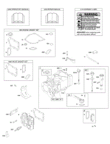 Cylinder, Cylinder Head, Gasket Set - Engine, Gasket Set - Valve, Lubrication, Operator's Manual, Warning Label parts for Briggs & Stratton Engine 10J902-0141-E1 from AppliancePartsPros.com