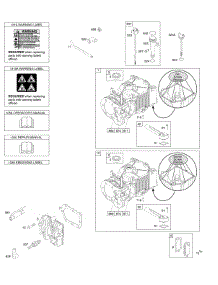 Cylinder, Cylinder Head, Lubrication, Operator's Manual, Warning Label parts for Briggs & Stratton Engine 10L602-0111-F1 from AppliancePartsPros.com