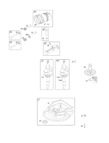 Camshaft, Crankcase Cover / Sump, Crankshaft, Piston / Rings / Connecting Rod parts for Briggs & Stratton Engine 10M902-0554-E1 from AppliancePartsPros.com