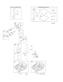 Camshaft, Crankcase Cover / Sump, Crankshaft, Gasket Set - Engine, Gasket Set - Valve, Piston / Rings / Connecting Rod parts for Briggs & Stratton Engine 10T502-0111-B1 from AppliancePartsPros.com