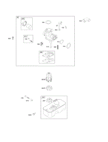 Carburetor, Fuel Supply parts for Briggs & Stratton Engine 10T502-0178-B1 from AppliancePartsPros.com