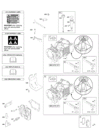 Cylinder, Cylinder Head, Lubrication, Operator's Manual, Warning Label parts for Briggs & Stratton Engine 10T702-3934-H1 from AppliancePartsPros.com