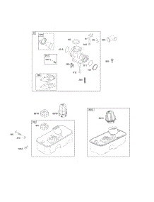 Carburetor, Fuel Supply parts for Briggs & Stratton Engine 10T802-4198-H1 from AppliancePartsPros.com