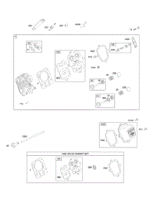 Cylinder Head, Valve Gasket Set parts for Briggs & Stratton Engine 110492-0196-E1 from AppliancePartsPros.com