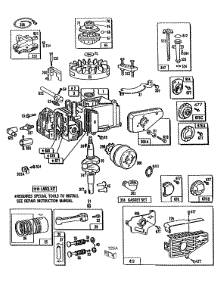 Cylinder,Mufflers,Piston Grp parts for Briggs & Stratton Engine 110708-0174-01 from AppliancePartsPros.com