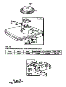 Fuel Tank Assy, Control Brkt parts for Briggs & Stratton Engine 110782-0163-01 from AppliancePartsPros.com