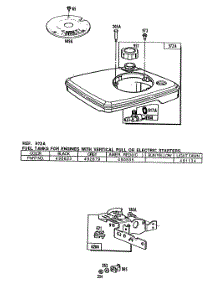 Fuel Tank Assy, Control Brkt parts for Briggs & Stratton Engine 110782-3750-01 from AppliancePartsPros.com