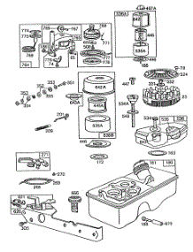 Fuel Tank Assy,A / C,Rewind parts for Briggs & Stratton Engine 110908-1017-01 from AppliancePartsPros.com