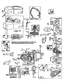 Cyl,Mufflers,Piston,Oil Fill parts for Briggs & Stratton Engine 110987-1253-01 from AppliancePartsPros.com