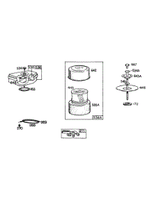 Air Cleaner Groups parts for Briggs & Stratton Engine 110988-0510-99 from AppliancePartsPros.com