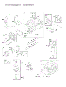 Camshaft, Crankshaft, Cylinder, Engine Sump, Lubrication, Piston Group, Valves parts for Briggs & Stratton Engine 124T02-0019-H1 from AppliancePartsPros.com