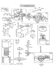 Carburetor,Fueltank,A / C Grps parts for Briggs & Stratton Engine 130902-1233-01 from AppliancePartsPros.com