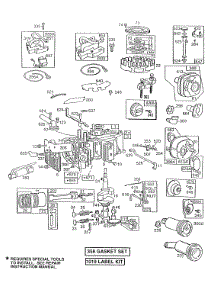 Cylinder,Mufflers,Pistongrp parts for Briggs & Stratton Engine 130902-4003-01 from AppliancePartsPros.com