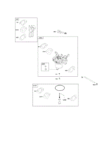 Carburetor parts for Briggs & Stratton Engine 130G32-0064-F1 from AppliancePartsPros.com