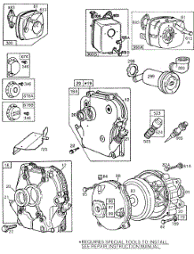 Mufflers,Gear Case,Crankcase parts for Briggs & Stratton Engine 131232-0181-01 from AppliancePartsPros.com