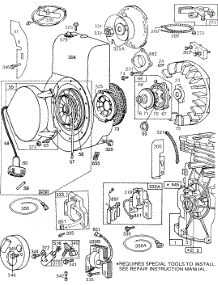 Blower Hsgs, Rewind,Elect. parts for Briggs & Stratton Engine 131232-0251-01 from AppliancePartsPros.com