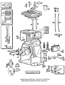 Cylinder,Cylinder Hd,Piston parts for Briggs & Stratton Engine 131232-2136-02 from AppliancePartsPros.com