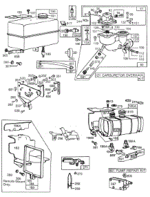 Carburetor & Fuel Tank Assys parts for Briggs & Stratton Engine 131432-0132-01 from AppliancePartsPros.com