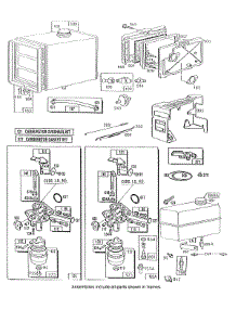 Fuel Tanks, Carburetor, A / C parts for Briggs & Stratton Engine 131702-0152-01 from AppliancePartsPros.com