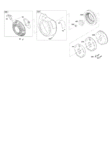 Blower Housing, Flywheel, Rewind Starter parts for Briggs & Stratton Engine 13H336-0178-B8 from AppliancePartsPros.com