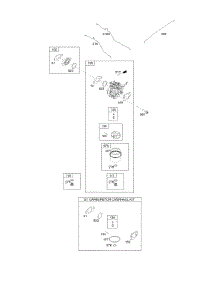 Carburetor, Carburetor Overhaul Kit parts for Briggs & Stratton Engine 14B937-0121-H1 from AppliancePartsPros.com