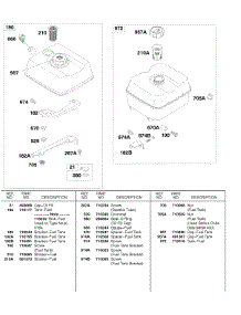 Fuel Tanks parts for Briggs & Stratton Engine 185432-0238-E1 from AppliancePartsPros.com