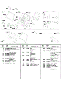 Cylinder Head, Rocker Cover parts for Briggs & Stratton Engine 185432-0239-B1 from AppliancePartsPros.com