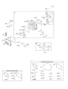 Cylinder Head, Gasket Set - Engine, Gasket Set - Valve, Intake Manifold, Valves parts for Briggs & Stratton Engine 219807-0122-B1 from AppliancePartsPros.com