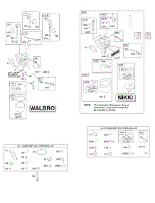 Carburetor, Kit - Carburetor Overhaul parts for Briggs & Stratton Engine 219807-0122-E9 from AppliancePartsPros.com