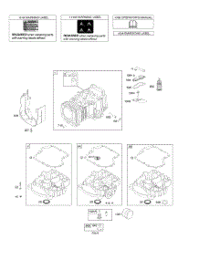 Cylinder, Engine Sump, Lubrication, Operator's Manual, Warning Label parts for Briggs & Stratton Engine 219807-0137-E9 from AppliancePartsPros.com